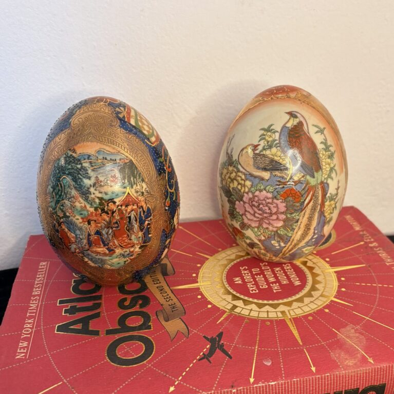 Vintage Dúo de huevos Satsuma