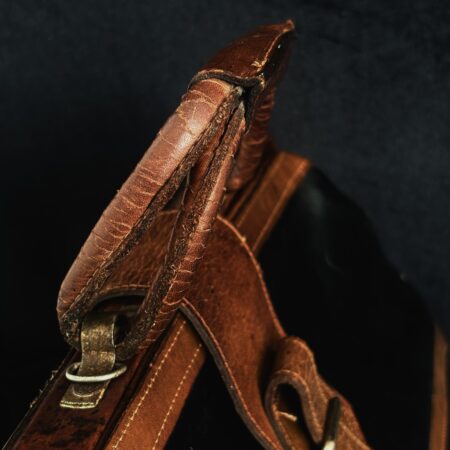 Maletín Doctor Bag Cuero Bicolor Vintage 1970s YKK