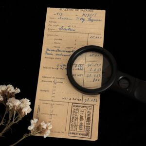 Boletín de Salarios Francés Vintage 1953 - EPHEMERA ORIGINAL