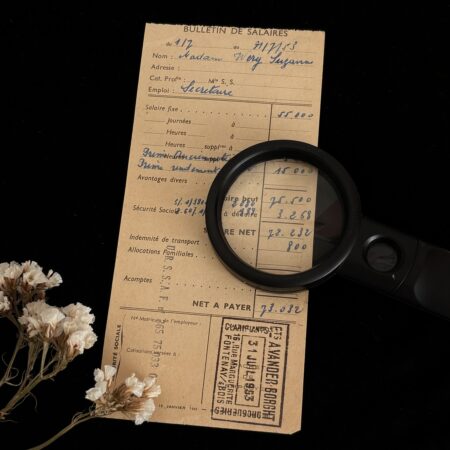 Boletín de Salarios Francés Vintage 1953 - EPHEMERA ORIGINAL