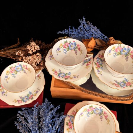 Juego de porcelana floral alemana vintage