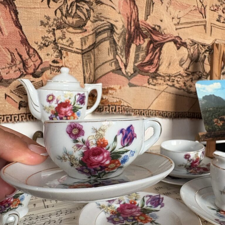 Mini tea/coffee set tamaño doll